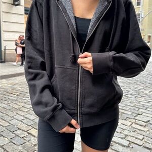 Christy Black Zip-Up Hoodie
